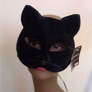 Cat mask black velvet